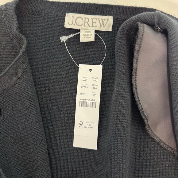 J Crew Giselle Long Sweater Blazer, Dress Black XXS - Picture 4 of 9